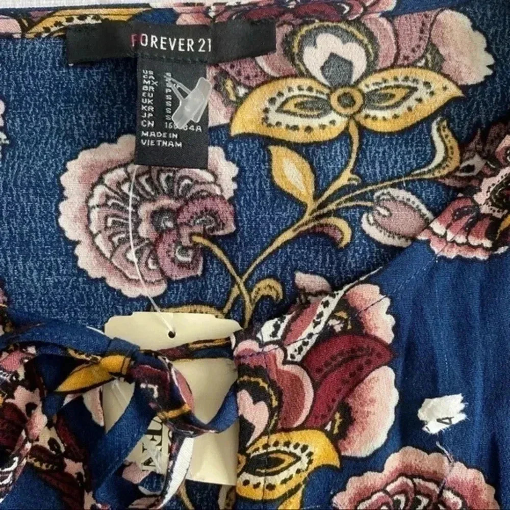 NWT Forever 21 Paisley BoHo sleeve dress size S - Picture 4 of 9